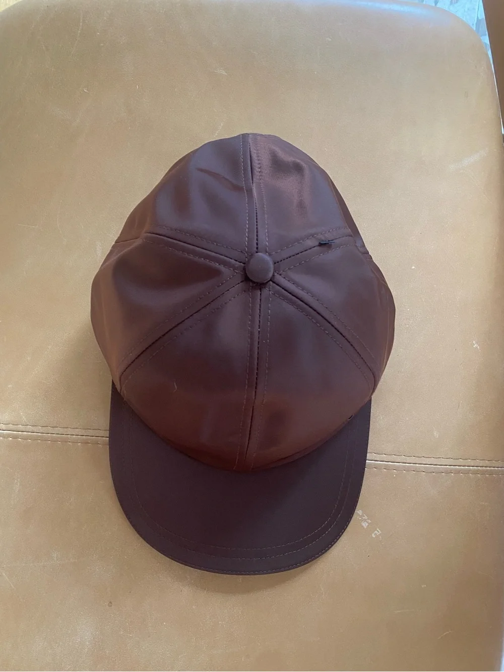 Alo Yoga Satin Off-Duty Cap Brownstone NWT $98